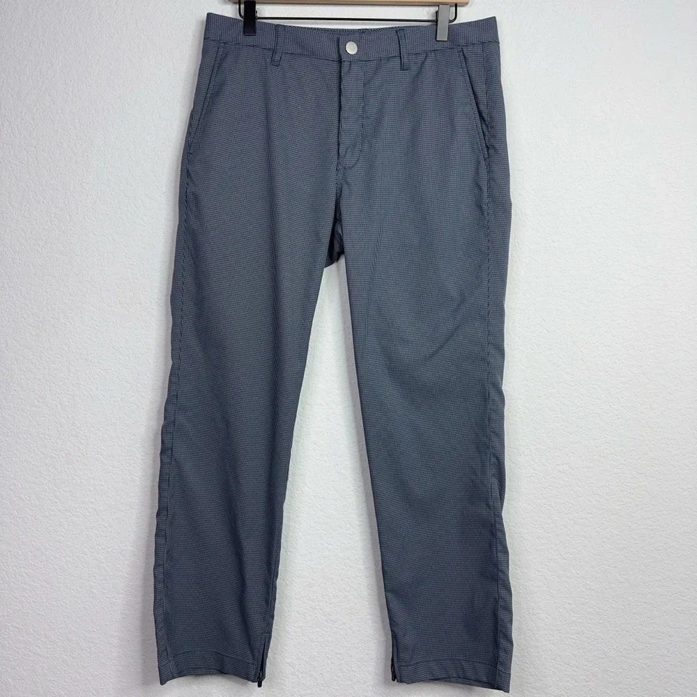 Bonobos Golf Pants Mens 33/30 Gray‎ Houndstooth Straight Performance Athleisure